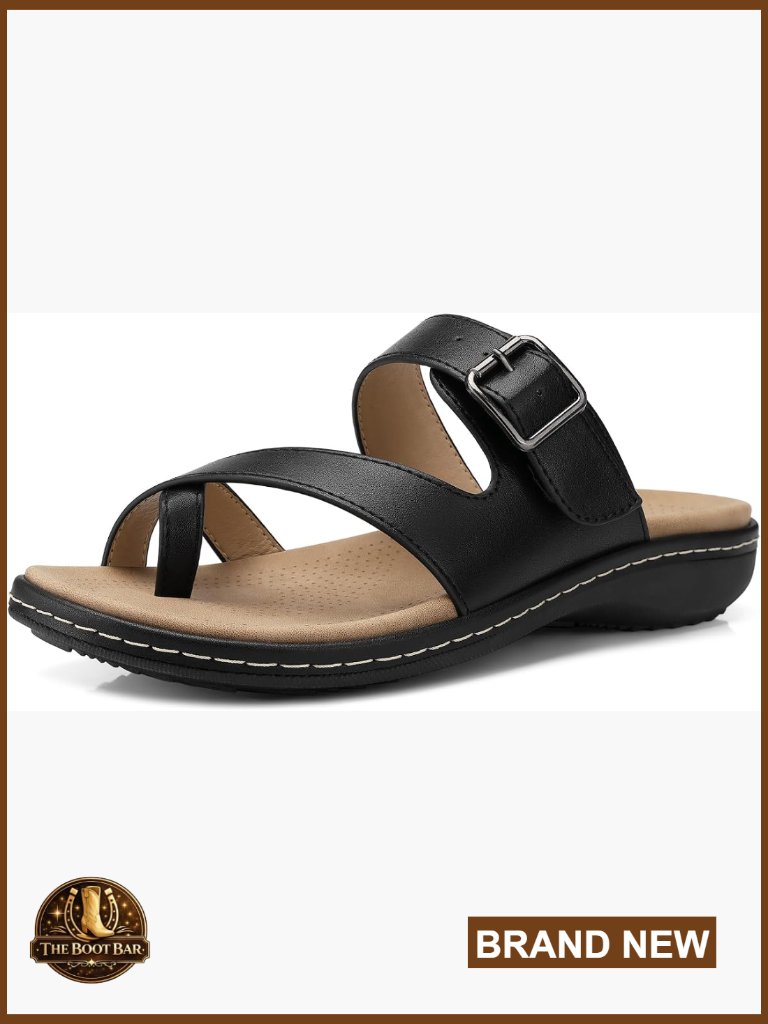 Orthotic Arch Support Slide Sandals With Adjustable Buckle